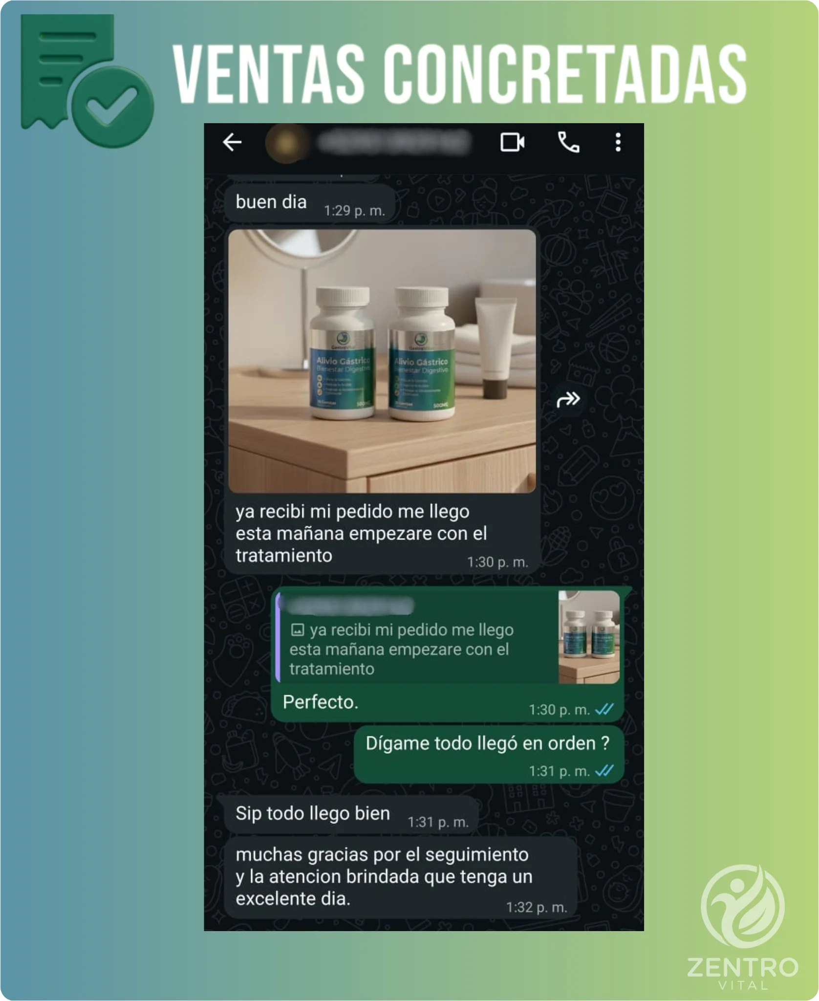 Testimonio WhatsApp GastroVital