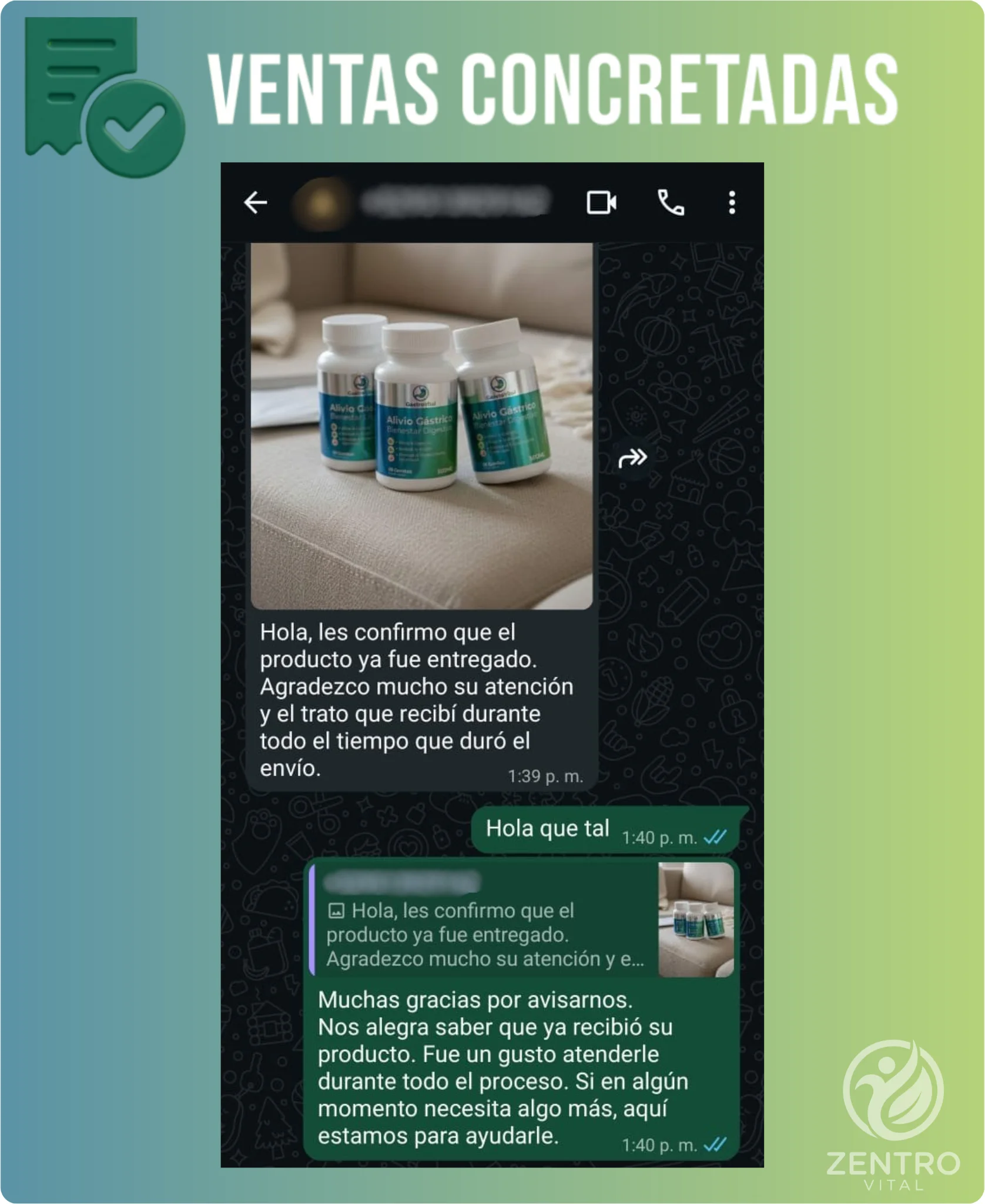 Testimonio WhatsApp GastroVital