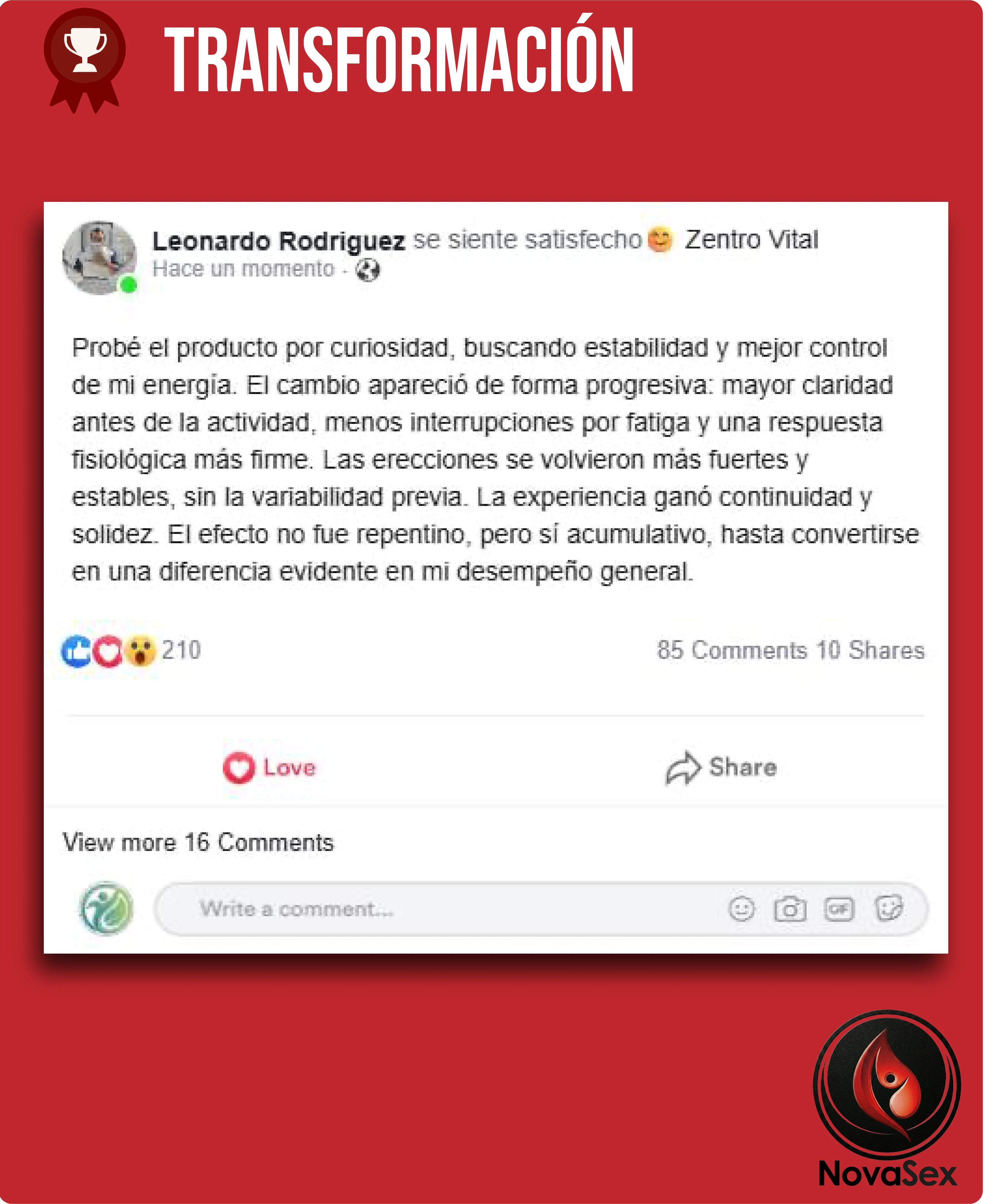 Testimonio Facebook 3