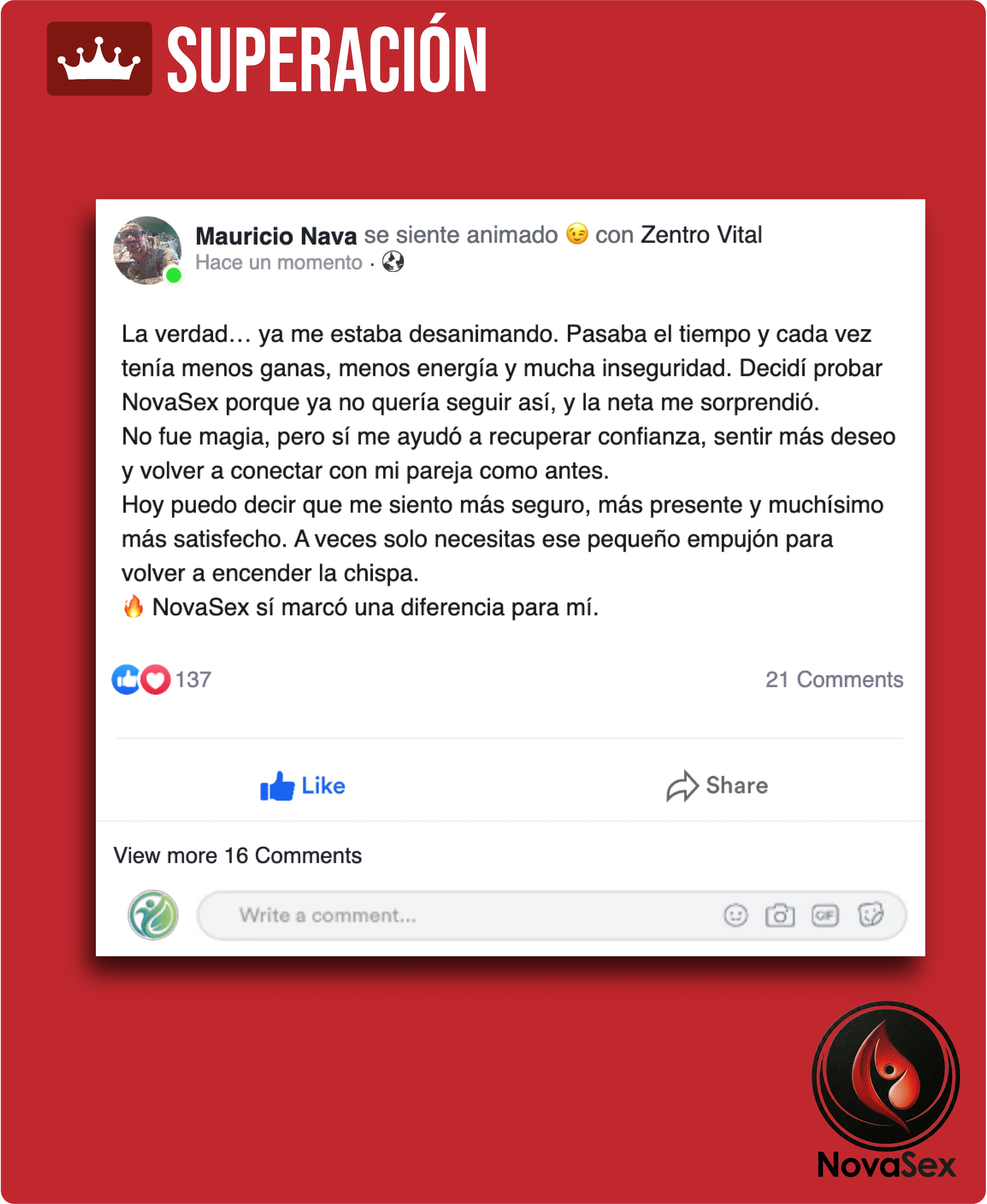 Testimonio Facebook 2